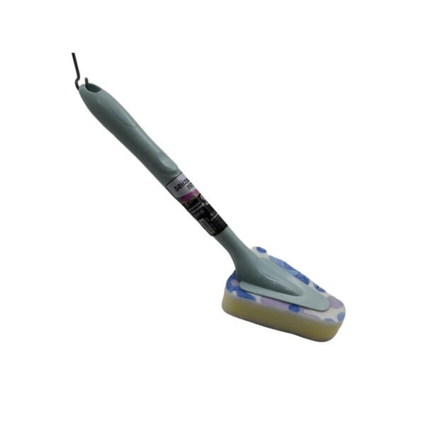 Triangular Sponge Brush – Long Handle Multipurpose Kitchen & Bathroom Cleaning Tool