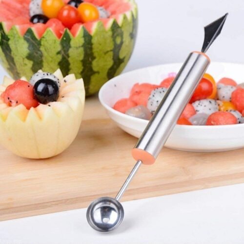 05_bf77bb6f-a7ad-43eb-9333-050b1e037d6c.jpg Multifunctional 2 1 Melon Baller - Stainless Steel Dig Scoop Fruit Carving Knife