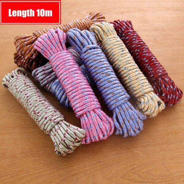 Heavy Duty Drying Nylon Clothesline – Portable & Sturdy (10 Meter)