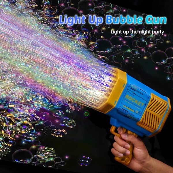69 Holes Big Rechargeable Bubble Gun Powerful Machine Toy for Kids and Adults
