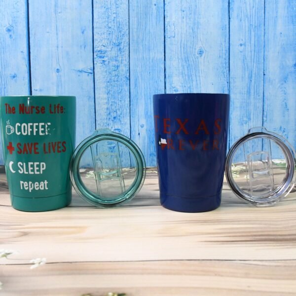 Stainless Steel Vacuum Insulated Mug with Lid, Tumbler (1 Pc / Mix Design & Color)