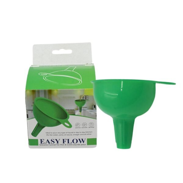 Silicone Funnel Pouring Oil, Sauce, Water, Juice And Small Food-Grains (1 Pc Green)