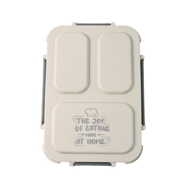 3-Compartment Stainless Steel Lunch Box (1 Pc)