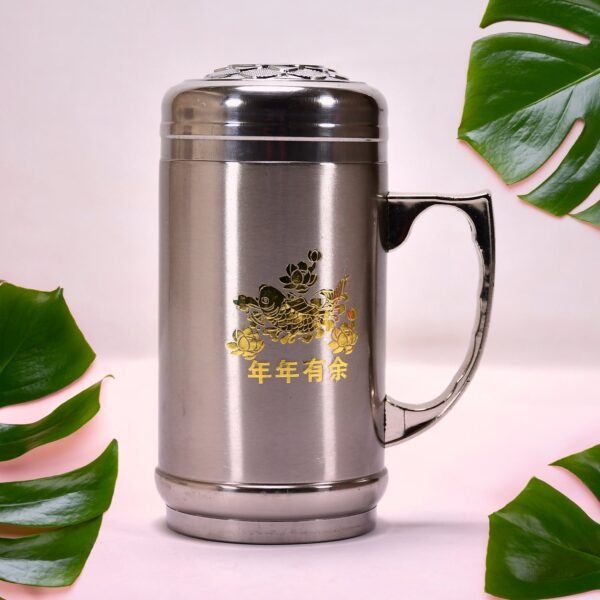DOUBLE STAINLESS STEEL MUG BOTTLE FOR TRAVEL, HOME, OFFICE, SCHOOL 400ML, Tumbler
