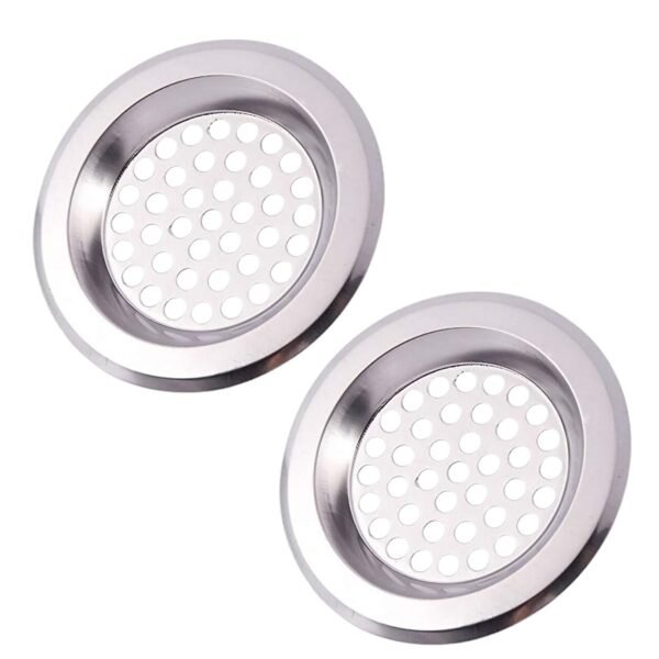 05_c6a0be66-82fe-433f-8f9b-773580a1cbba.jpg Bathroom Kitchen Stainless Steel Basin Sink Drain Strainer (2 Pc Set)