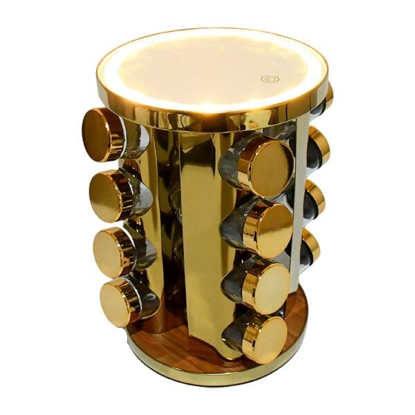 05_c9035085-d07b-4e7c-8518-6083a336b651.jpg LED Spice Rack Organizer, Rotating Spice Rack (Golden / 16 Pc / MOQ - 6 pc)