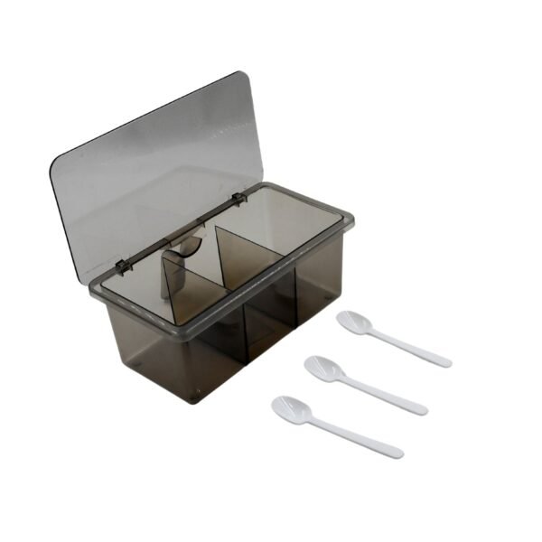 Seasoning Box Portable Durable 3 Sections for Bars Restaurants