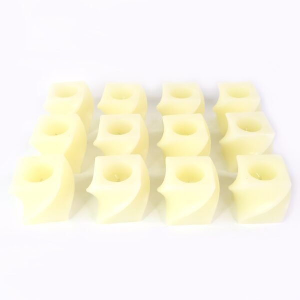 Set of 12 LED Flameless Decorative Candles – Square Shape Tealight Lamps