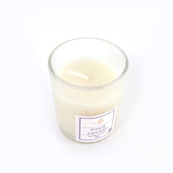 In'lief French Lavender Soy Blend Scented Candle in Glass Jar (50GM / 1 Pc)