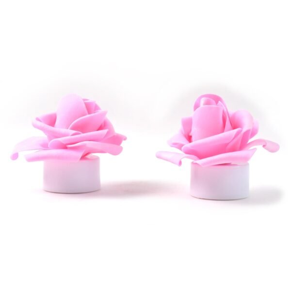 Rose Flower Shaped LED Flickering Tealight Candles (2 Pc)