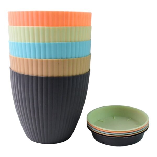 05_cc671f09-34c7-41e0-9b03-f5eea9994cc0.jpg Round Plastic Flower Pot with Bottom Tray (5 Pcs Set / With Color Box)