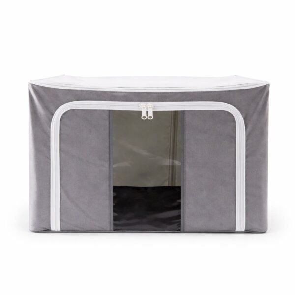 Foldable Steel Frame Clothes Storage Organizer Bag 60x43x32cm (Mix Color)