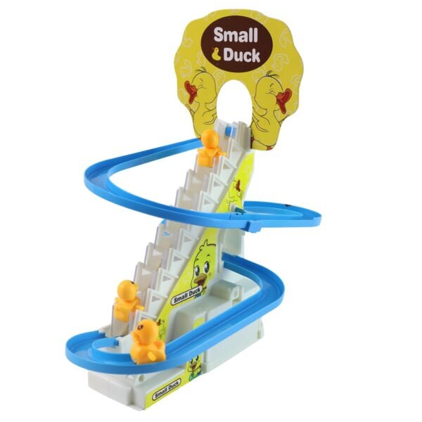 LALA Small Duck Climb Stairs Toy Roller Coaster Flashing Lights & Music (3 Ducks)