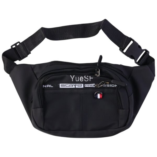 05_d71d860a-8423-41bd-8e49-f3b0265281ac.jpg Stylish Multi-Pocket Black Waist Bag / Fanny Pack (1 Pc / Mix Design)