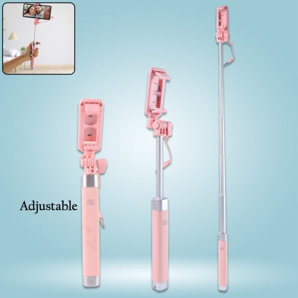 05_d8e51682-615b-4789-9bcb-317f775a2812.jpg Wired Selfie Stick with Rearview Mirror & Built-In Shutter Button (1 Pc)