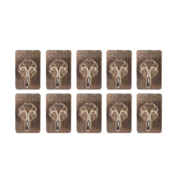 05_d9a41954-de5c-443f-8e00-90e9683222c0.jpg Plastic Adhesive Sticky Waterproof and Oil Proof, Wall Hook (5.5×3.5 Cm & 10 Pc)