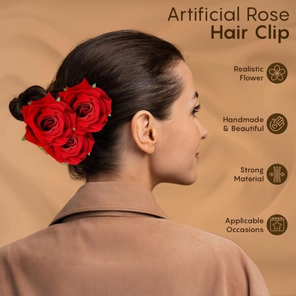 Colourful Flowing Flower Hair Pin (4 Pcs Set / Mix Color)