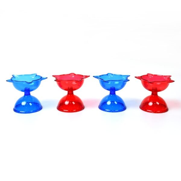 05_dbed4484-90e3-46f0-aa93-f08ac89981b0.jpg Colourful Reflection Diya Combo Plastic Candle Cup Multi Shape, Diwali (4 Pcs Set)