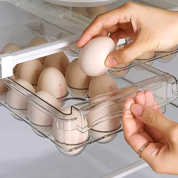 05_dc14cadf-02db-4bc6-a362-2865f67f96fb.jpg Egg Holder For Refrigerator Set Hanging Fridge Organizer Drawer (1 Pc)