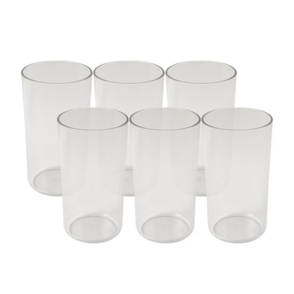 Apex Clear Plastic Tumbler / Glass Set – 6-Piece Unbreakable