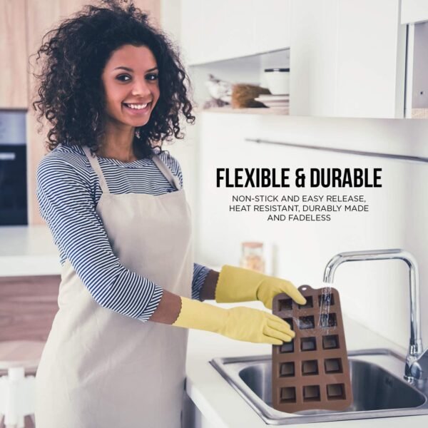 Silicone Food Grade Reusable Non-Stick Multi Shape 15 Cavity Chocolate Mold, Diwali