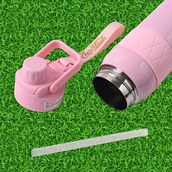 Stainless Steel Vacuum Insulated Water Bottle WIth Straw (550ml)