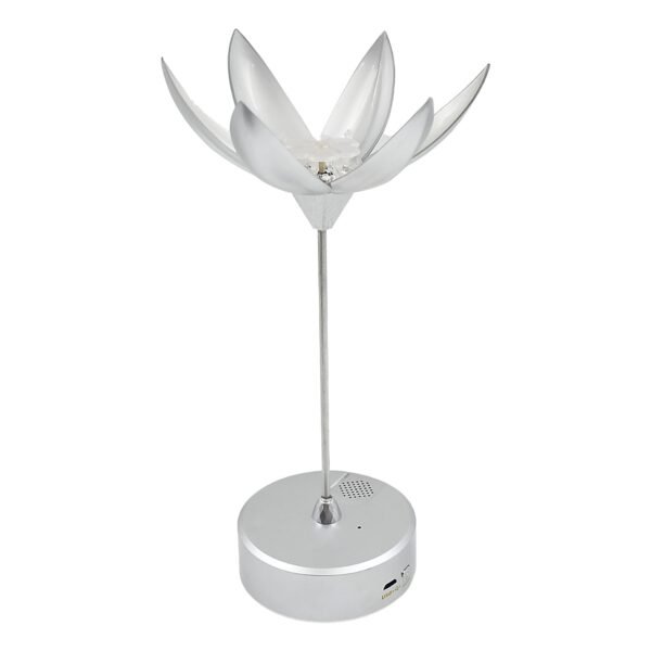 Lotus Flower Lamp with Music, Touch Open and Close, USB Rechargeable (1 Pc)