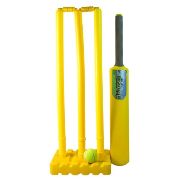 Cricket Kit with Bat, Rubber Ball, Bails, 3 Stumps & Stand Base