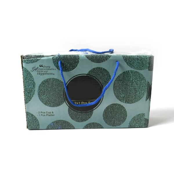 Ceramic Tea/Coffee Cup Set - Alpino 3-Piece 2-Compartment Serving Platter (BPA-Free)