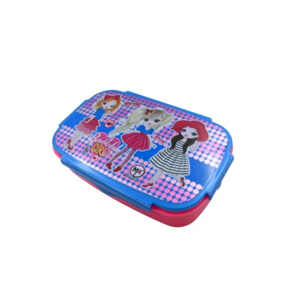 Cartoon Printed Lunch Box with Inner Box & Spoon for Kids School & Travel Use