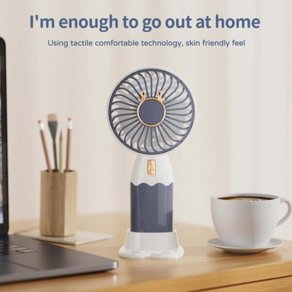 Mini Fan Rechargeable Table Fan Handheld Fan  For Home , Office , Car