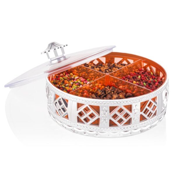 05_ee919763-dac0-4c56-bc6e-c9b1255978b4.jpg Multipurpose Dry Fruit Box 4 Section Dry Fruit Round Silver Gift Box (1 Pc)