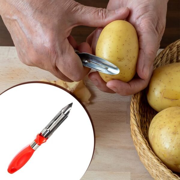 Multipurpose 2-in-1 Stainless Steel Knife & Peeler (1 Pc)