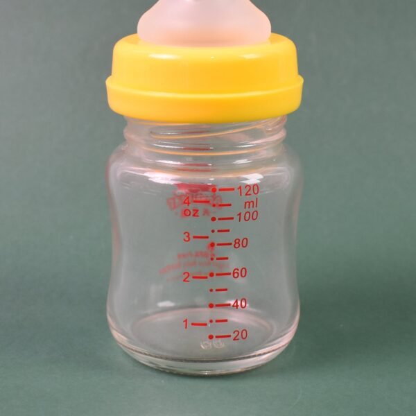 05_eeee6b0b-c066-4288-9ffc-60926874d525.jpg Glass Baby Feeding Bottle (120 ML / 1 Pc)