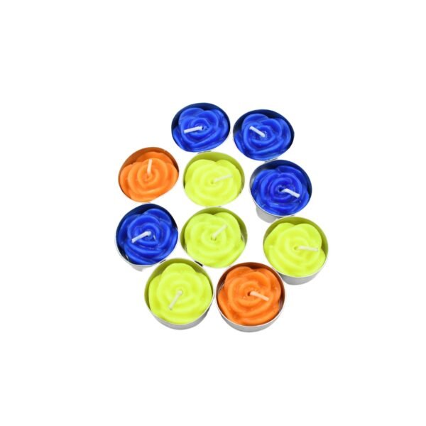 Rose Flower tealight candles (Pack of 10 Pcs.)