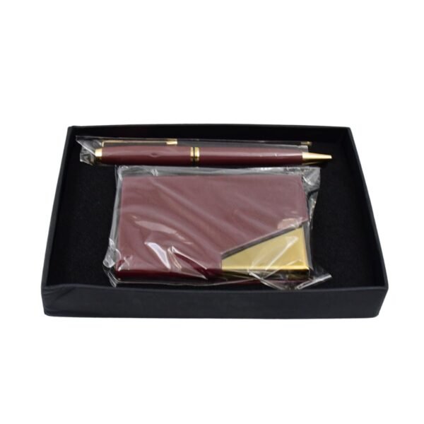 Leather Professional Business Visiting Card Case (2 Pc Set / With Gift Box)