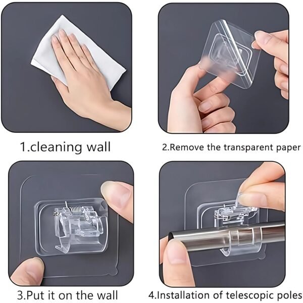 05_f34c7ace-897e-4e6f-975f-8d4340997db6.jpg Wall Mount Transparent Self-Adhesive Clip with Strong Spring Grip
