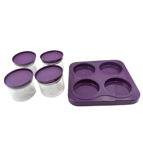 Airtight Plastic 4 Pc Storage Container Set, With Storage Container