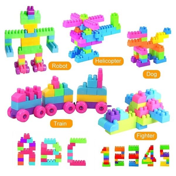 Multicolor Kids' Block Set for Fun & Learning (60 Pieces)