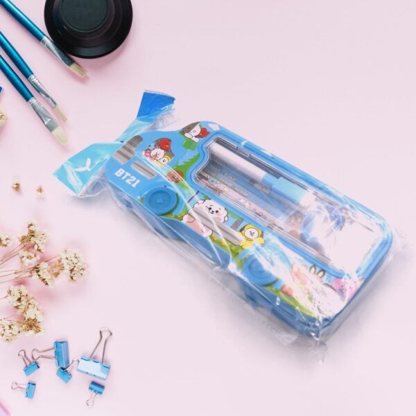 05_f7b963c1-4de6-4bf6-b456-227535ce0efc.jpg Bus Shape Compass Box for Boys, Kids School Accessories | Pencil Box with Wheels for Girls and Kids, String Operated Case Students School Supplies - Stationery Set Organizer Birthday Return Gift for Kids