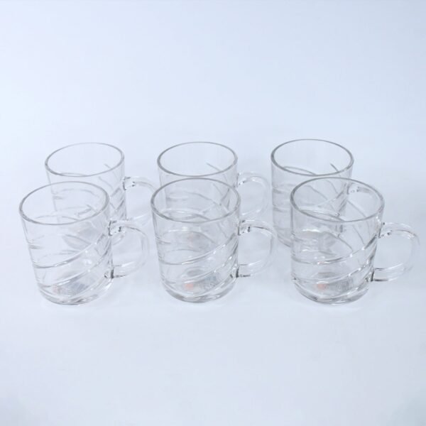 Glass Coffe & Tea Cup / Mug Enjoy Your Drink Style, Water glass (6 pcs Set / 220 ML)