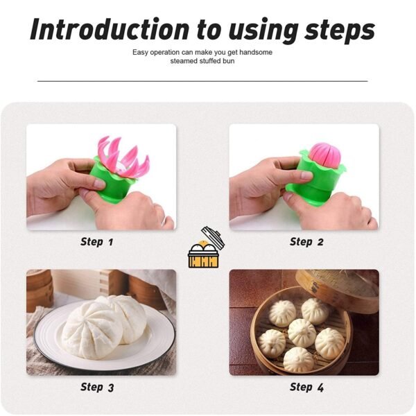 Momos Maker Plastic Mold with Filling Spoon Steamed Bun Dumpling Maker Cooking Tool