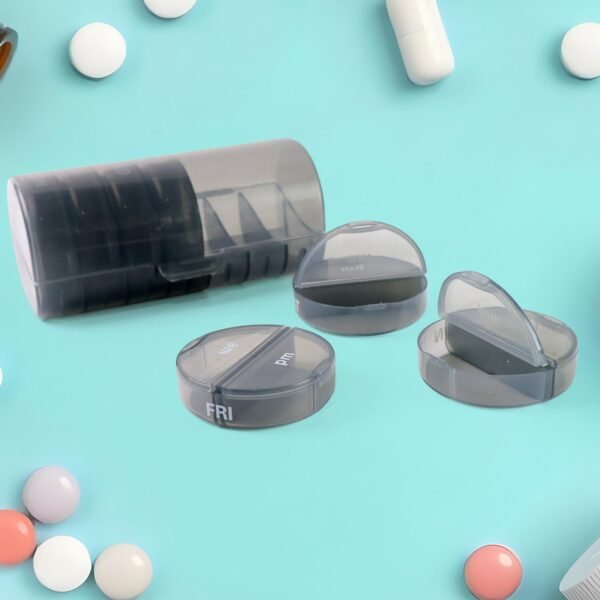 Weekly Pill Organizer 2 Times a Day Travel 7 Day Pill Box