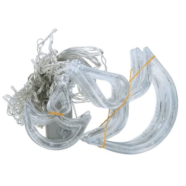 12 Diya Curtain String Lights, Window Curtain Lights (White Color)