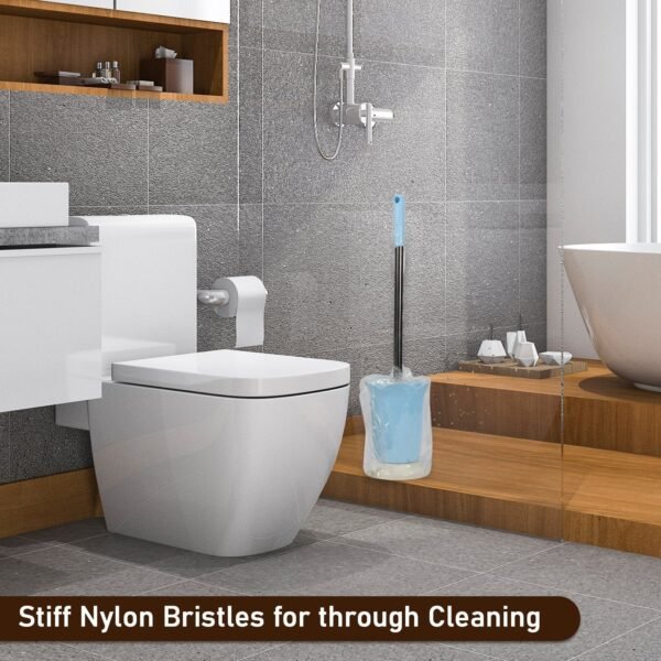 Toilet Plastic Brush with Holder Stand Western and Indian Toilet Bathroom Cleaning
