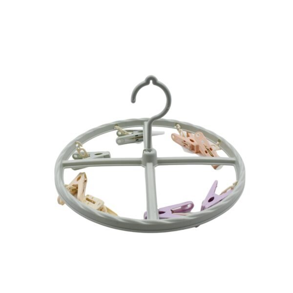 Drying Rack with 8 Clothespin Clips Sock & Underwear Hanger