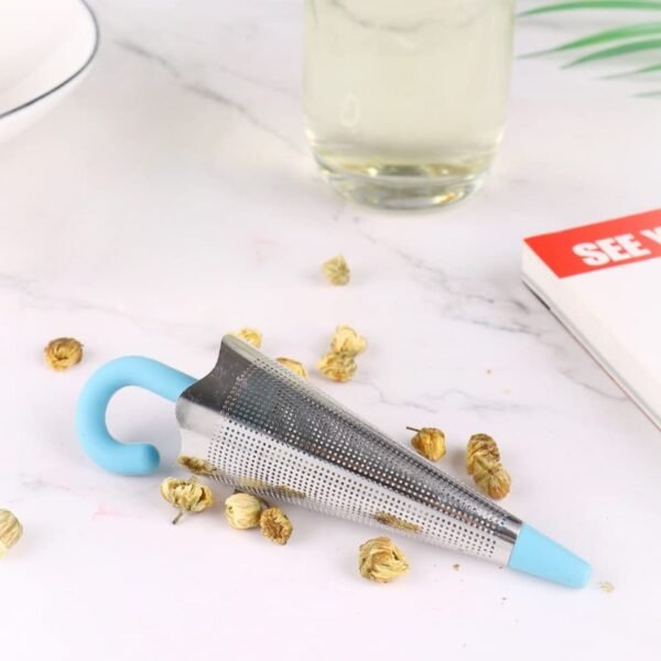 05_ff8ae073-0ea5-4586-9e1b-fedcec82aaf2.jpg Reusable Cute Umbrella Tea Strainer Without Tray / Stand (1 Pc / Mix Color)