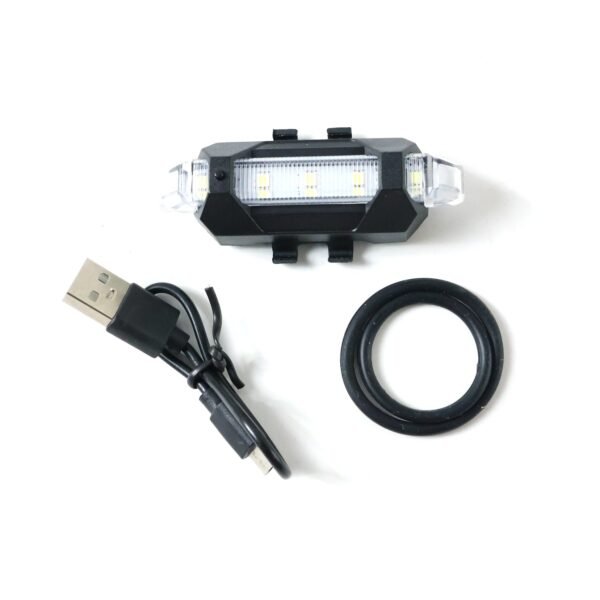 Rechargeable LED Bicycle Front & Rear Safety Light (1 Pc)