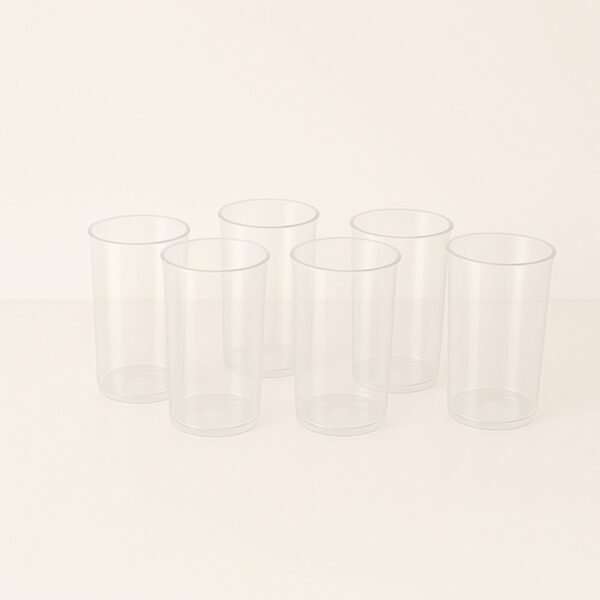 Supermom Plastic Martini Clear Glass Set (6 Pc)