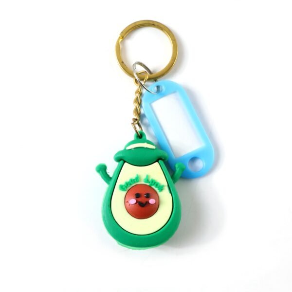 Cute Avocado Cartoon Character Decorative Keychain (1 Pc)